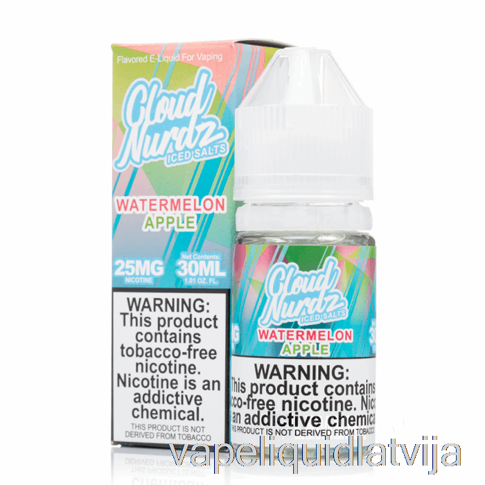 Ledus Arbūzs ābols - Mākonis Nurdz Salts - 30ml 25mg Vape šķidrums